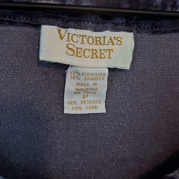 Vintage Victorias Secret Gold Label Mini T Shirt Dress size XS Crushed Velvet - Picture 2 of 6